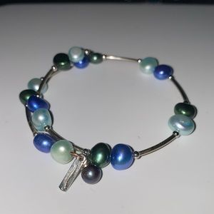 Stackable pearl wrap bracelet